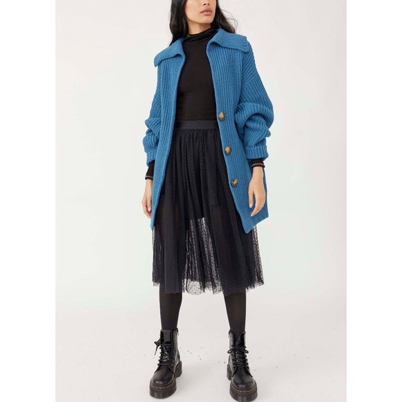 Free People Sweaters - 🎉LAST CHANCE🎉 NWT Free People Swim Too Deep Cardi / Peacock Plume
